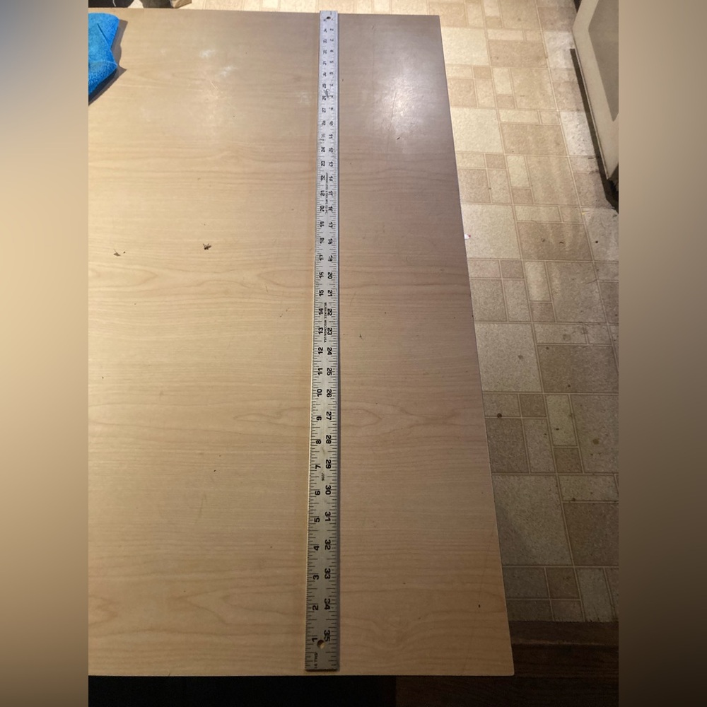 Silver Metal Ruler Johnson 36 inch metal ruler